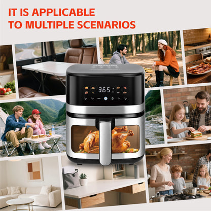 5.8QT Digital Air Fryer with Adjustable Tempters