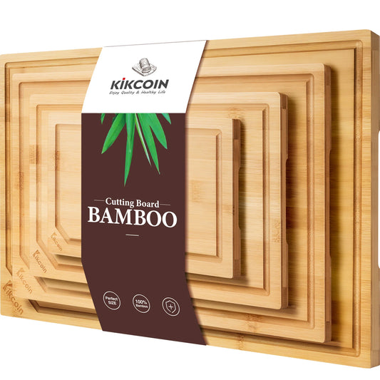 Heavy duty cutting board with juice groove, inner handle design.