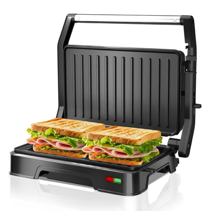 Panini Press Sandwich Maker with Locking Lid
