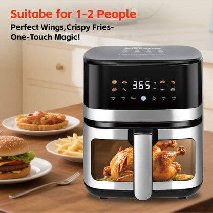 5.8QT Digital Air Fryer with Adjustable Tempters