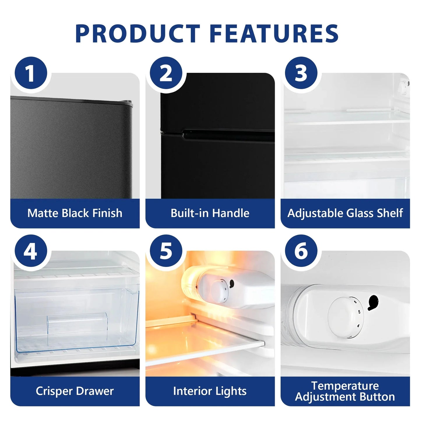 3.15 Cu ft Mini Fridge with Freezer