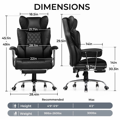 Big and Tall Gaming Chair with Lumbar Support
