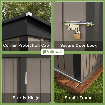 Patio well 5x3 FT Outdoor Storage Shed with Sloping Roof