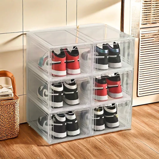 10 Pack Large, Shoe Storage Organizer with Lids