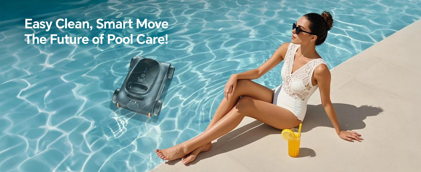 [Up to 2000 Sq.ft] Cordless Robotic Pool Vacuum