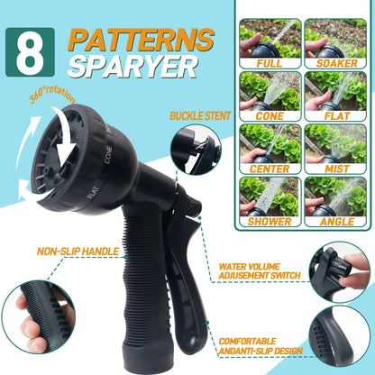 25ft/100ft Expandable Garden Hose with Nozzle