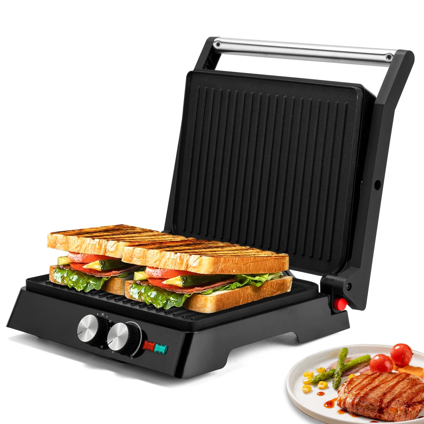 Stainless Steel Electric Non-Stick Sandwich Maker