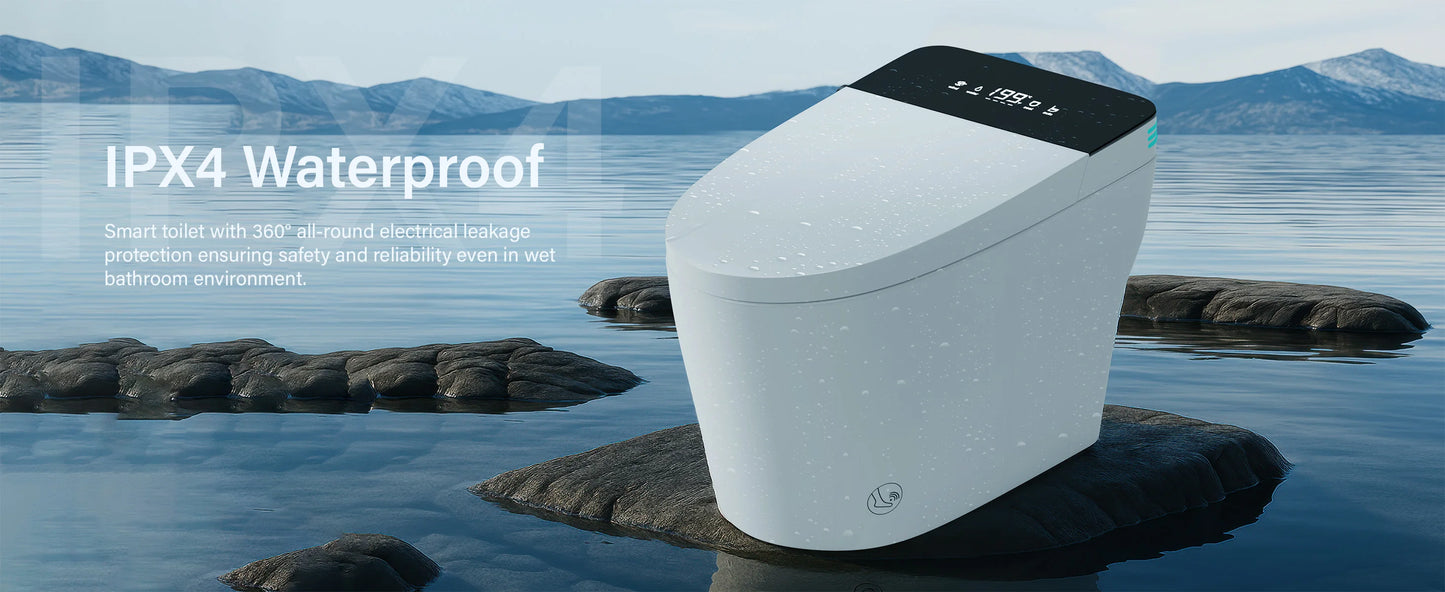 Smart Toilet with Built-in Bidet, AUTO Open/Close.
