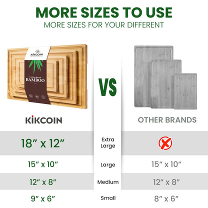 Heavy duty cutting board with juice groove, inner handle design.