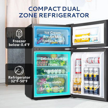 3.15 Cu ft Mini Fridge with Freezer