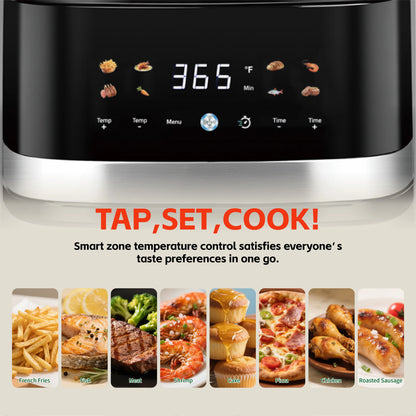 5.8QT Digital Air Fryer with Adjustable Tempters