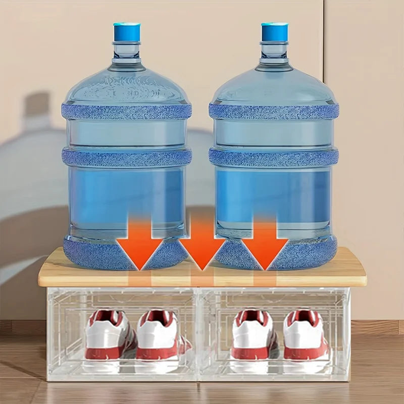 10 Pack Large, Shoe Storage Organizer with Lids