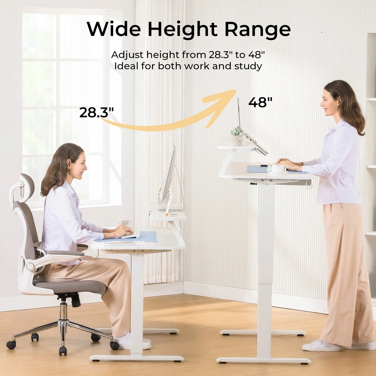 Electric Standing Desk with Height Adjustable Ergonomic