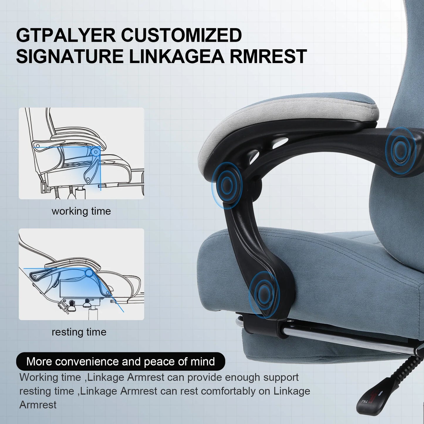 GTPLAYER Gaming Chair with Pocket Spring Cushion