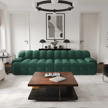 102.4inch Oversized Modular Sectional Sofa Curved Loveseat