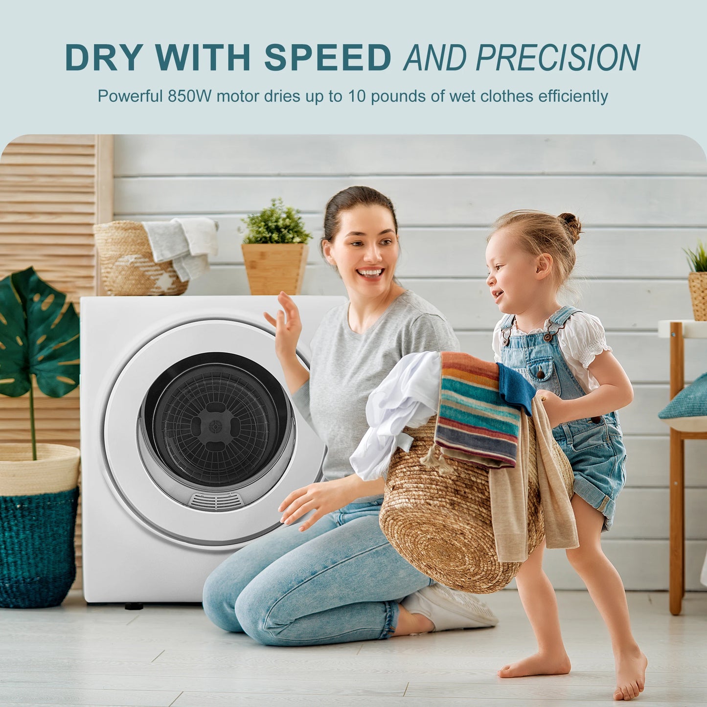 1.6 Cu. ft. Front Load Stainless Steel Electric Dryers