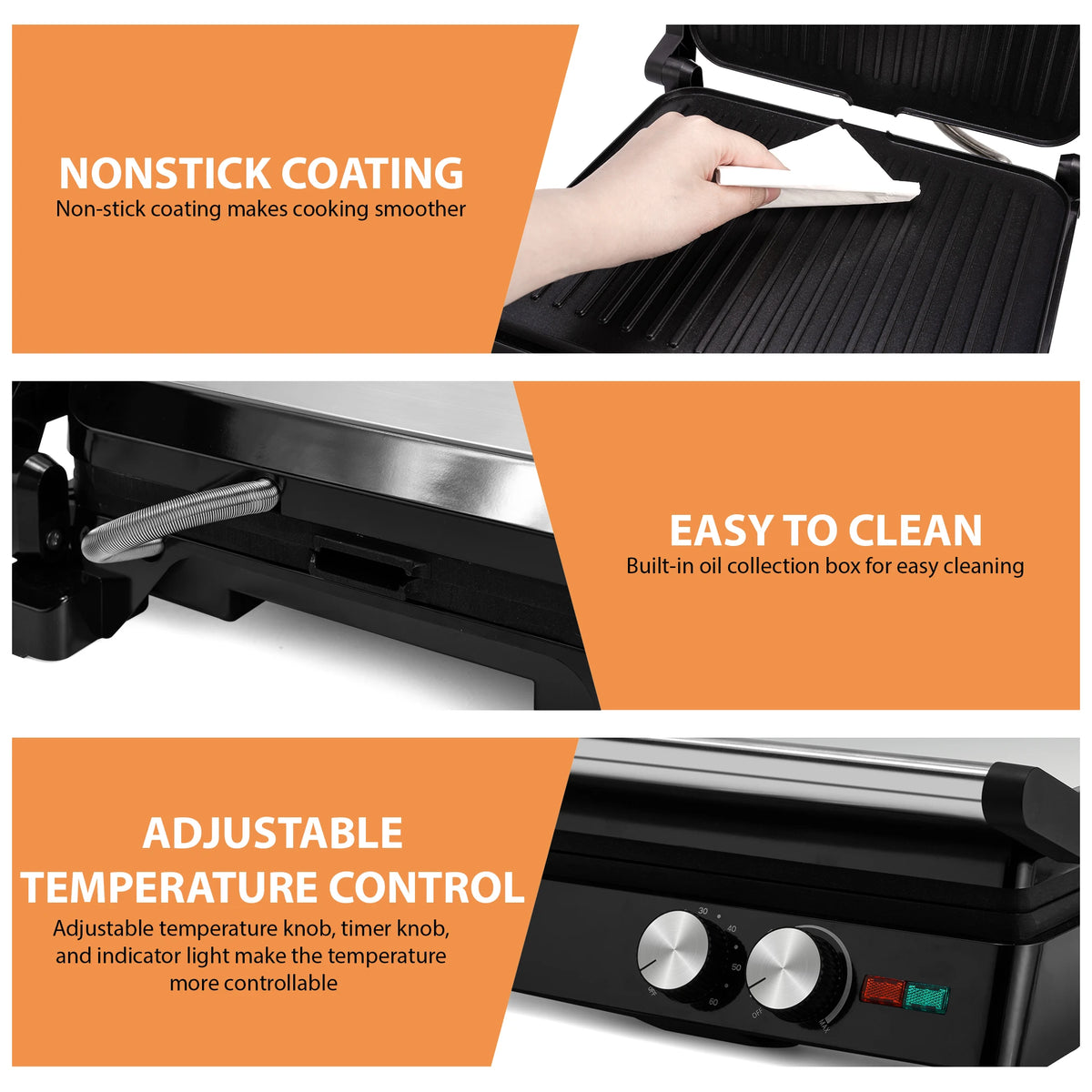 Stainless Steel Electric Non-Stick Sandwich Maker
