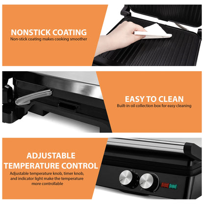 Stainless Steel Electric Non-Stick Sandwich Maker
