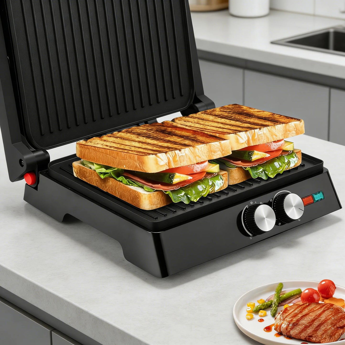 Stainless Steel Electric Non-Stick Sandwich Maker