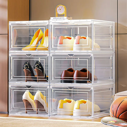 10 Pack Large, Shoe Storage Organizer with Lids