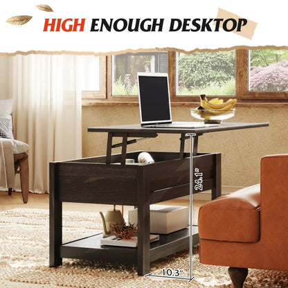 Lift Top Coffee Table with Hidden Compartment