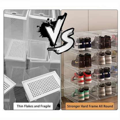 10 Pack Large, Shoe Storage Organizer with Lids