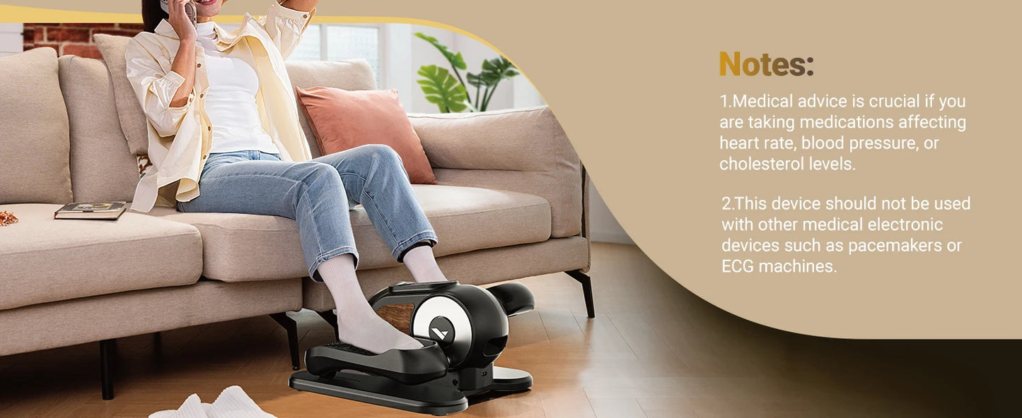 Under Desk Elliptical Leg Exerciser Electric for Seniors