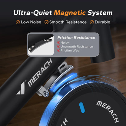 Stationary Bike with Exclusive App Low Noise with Fitness Courses