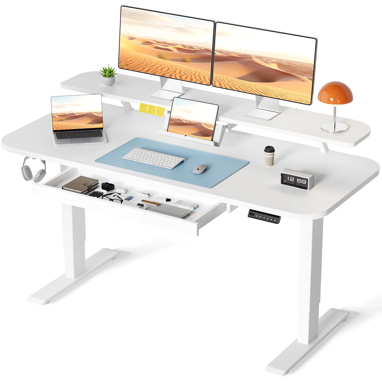 Electric Standing Desk with Height Adjustable Ergonomic