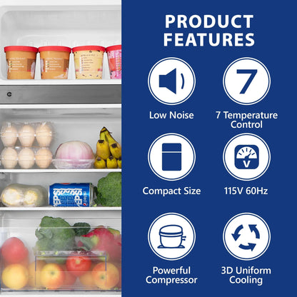 3.15 Cu ft Mini Fridge with Freezer