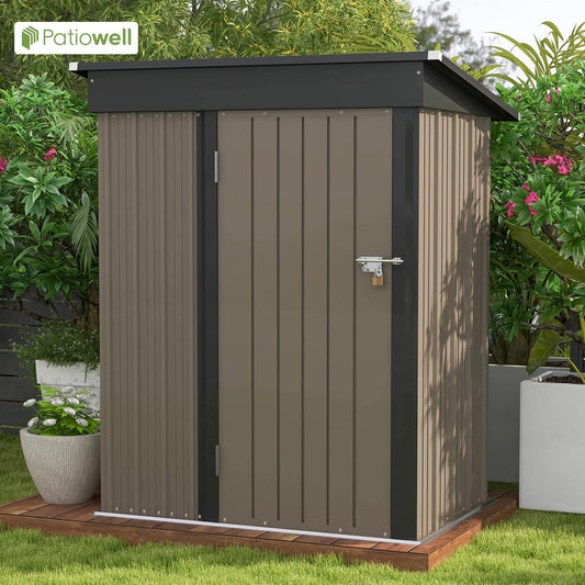 Patio well 5x3 FT Outdoor Storage Shed with Sloping Roof