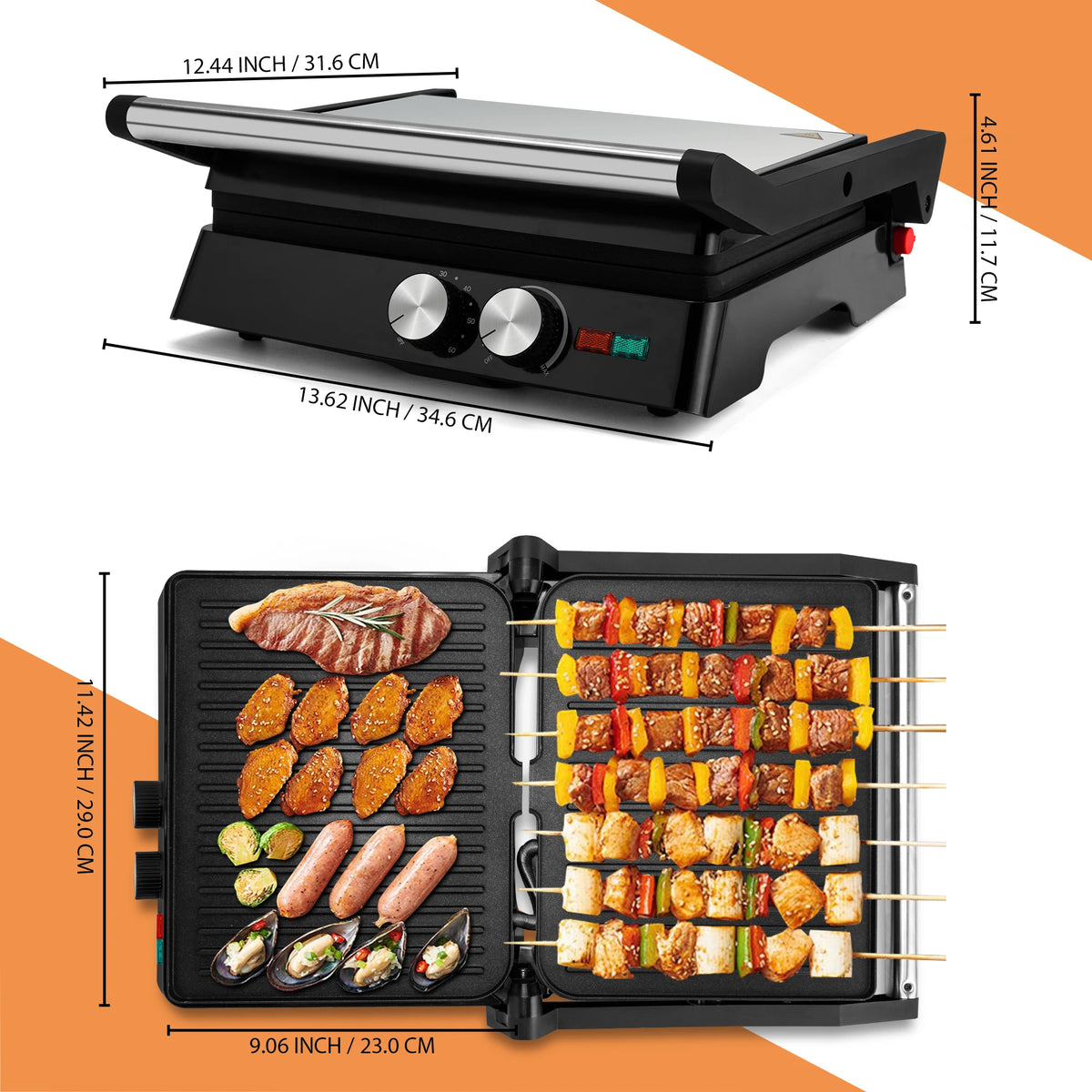 Stainless Steel Electric Non-Stick Sandwich Maker