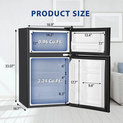 3.15 Cu ft Mini Fridge with Freezer