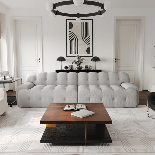 102.4inch Oversized Modular Sectional Sofa Curved Loveseat