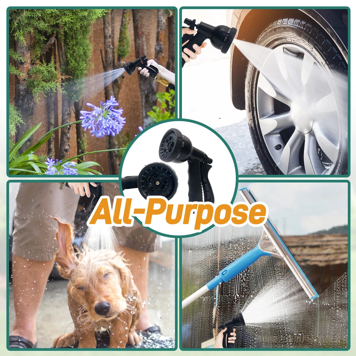 25ft/100ft Expandable Garden Hose with Nozzle