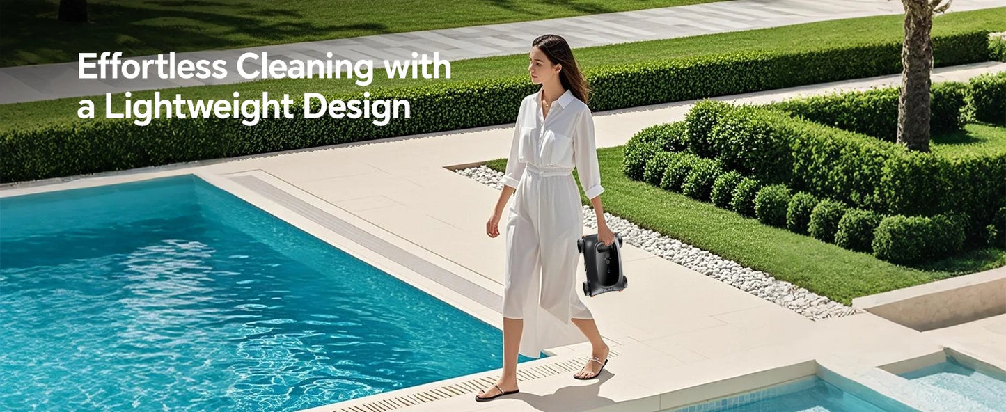 [Up to 2000 Sq.ft] Cordless Robotic Pool Vacuum