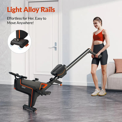16 Levels Quiet Resistance Foldable Compact Rowing Machine
