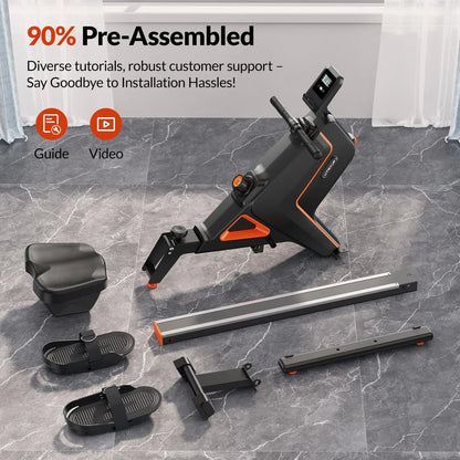 16 Levels Quiet Resistance Foldable Compact Rowing Machine