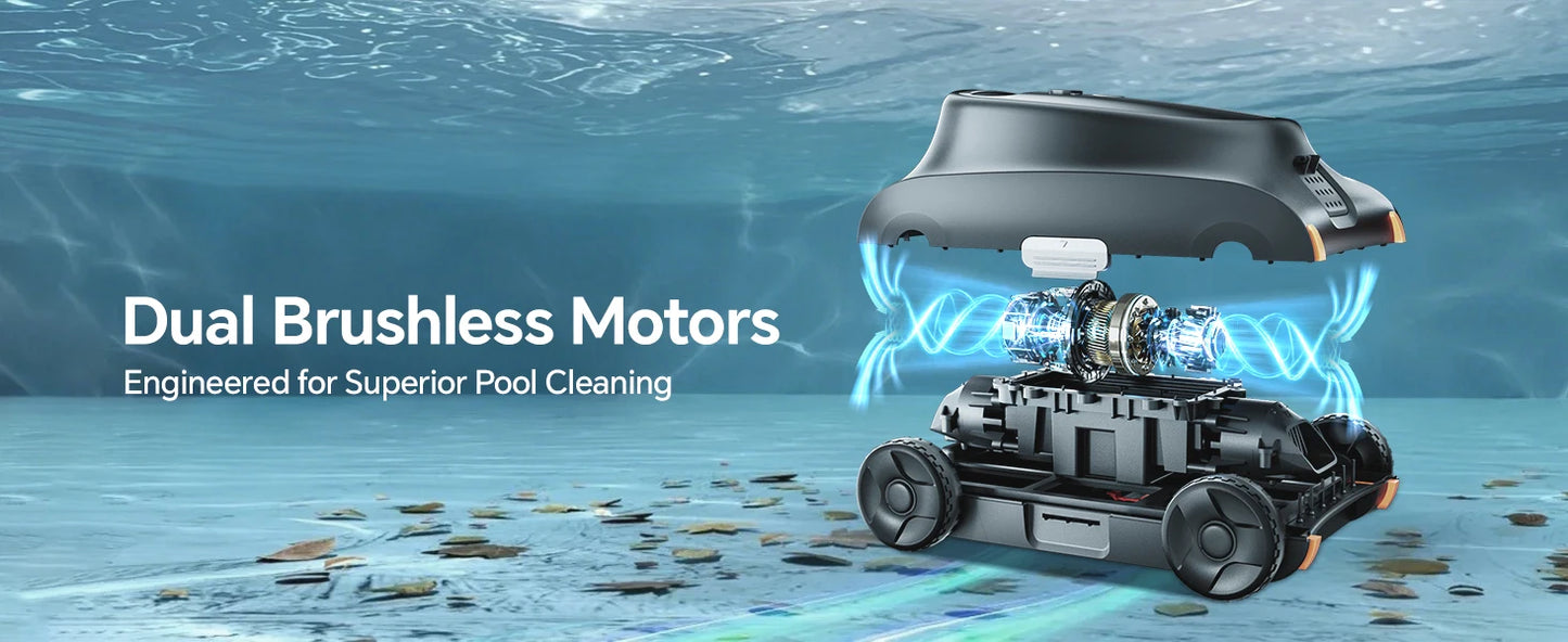[Up to 2000 Sq.ft] Cordless Robotic Pool Vacuum
