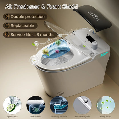 One-Piece Toilet with Dual Auto Flush in 1.28GPF