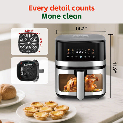 5.8QT Digital Air Fryer with Adjustable Tempters