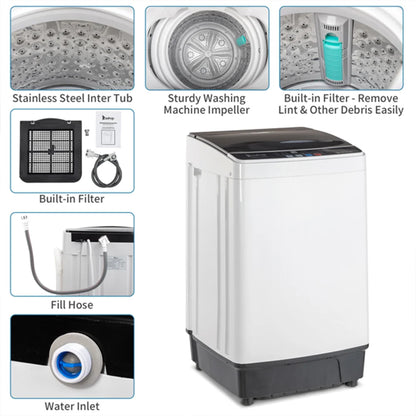 Portable Washer with LED Display, 10 Wash Cycles