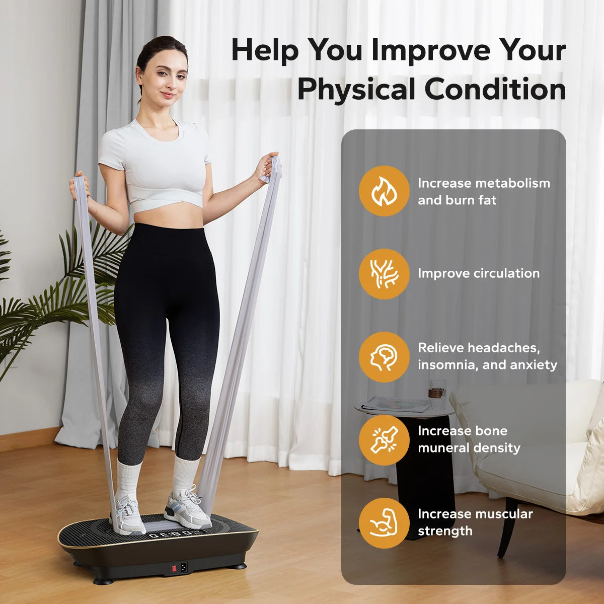 Whole Body Workout Vibration Plate Exercise Machine
