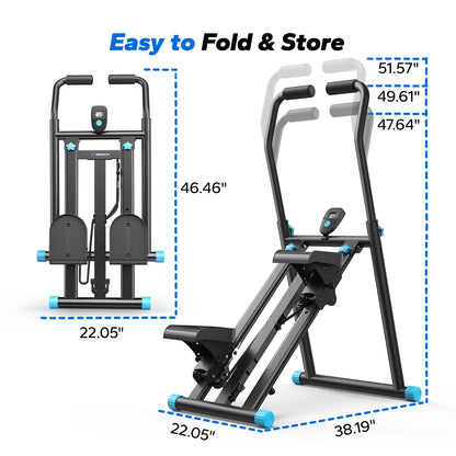 Stair Stepper Folding Exercise Climber with Extended Step Range
