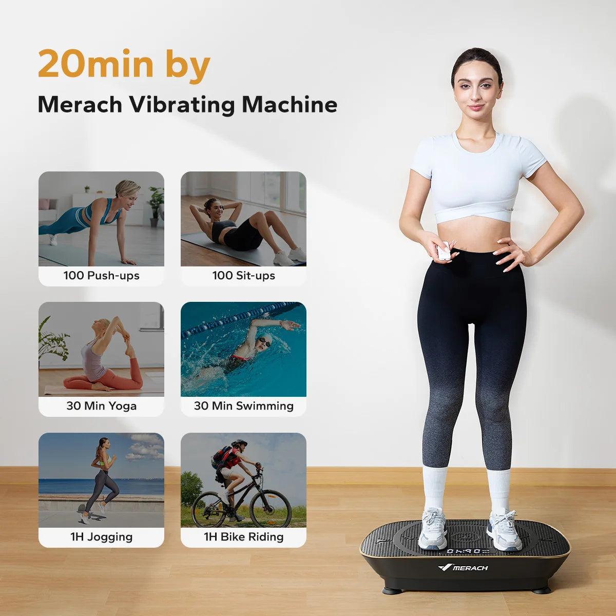 Whole Body Workout Vibration Plate Exercise Machine