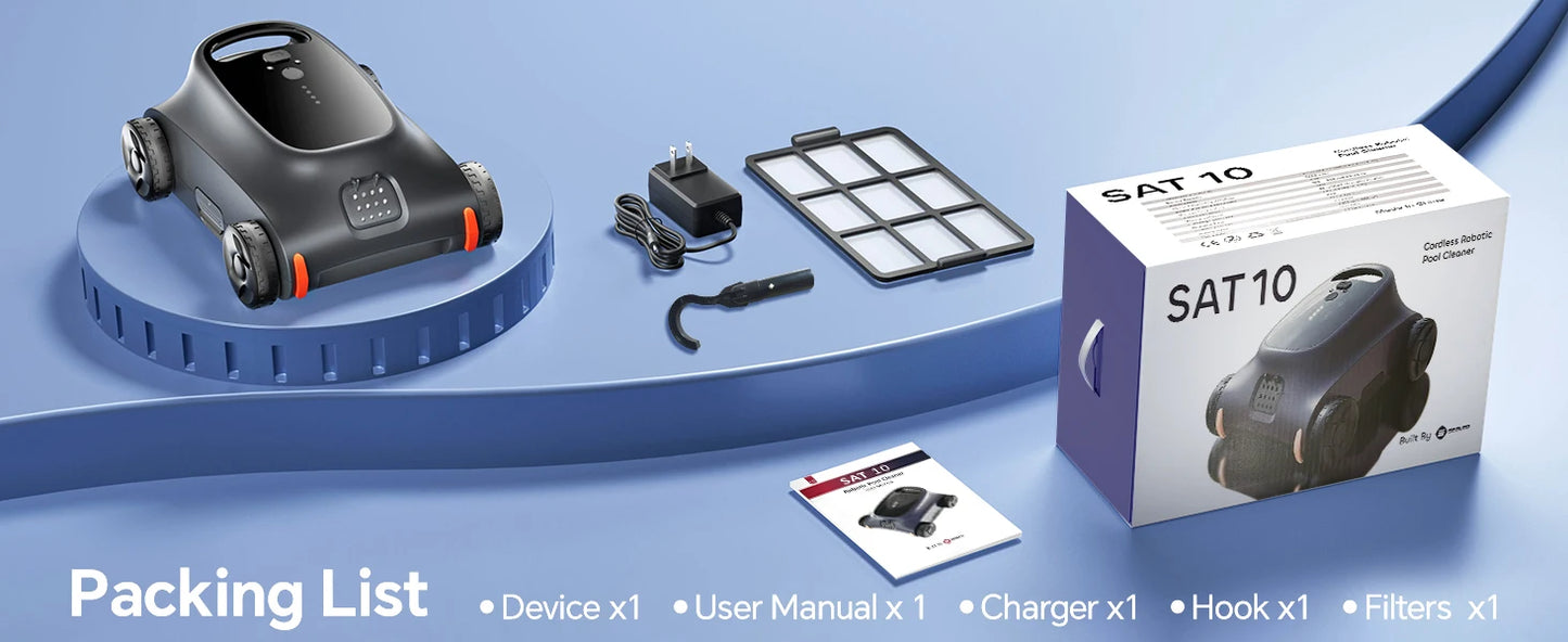 [Up to 2000 Sq.ft] Cordless Robotic Pool Vacuum