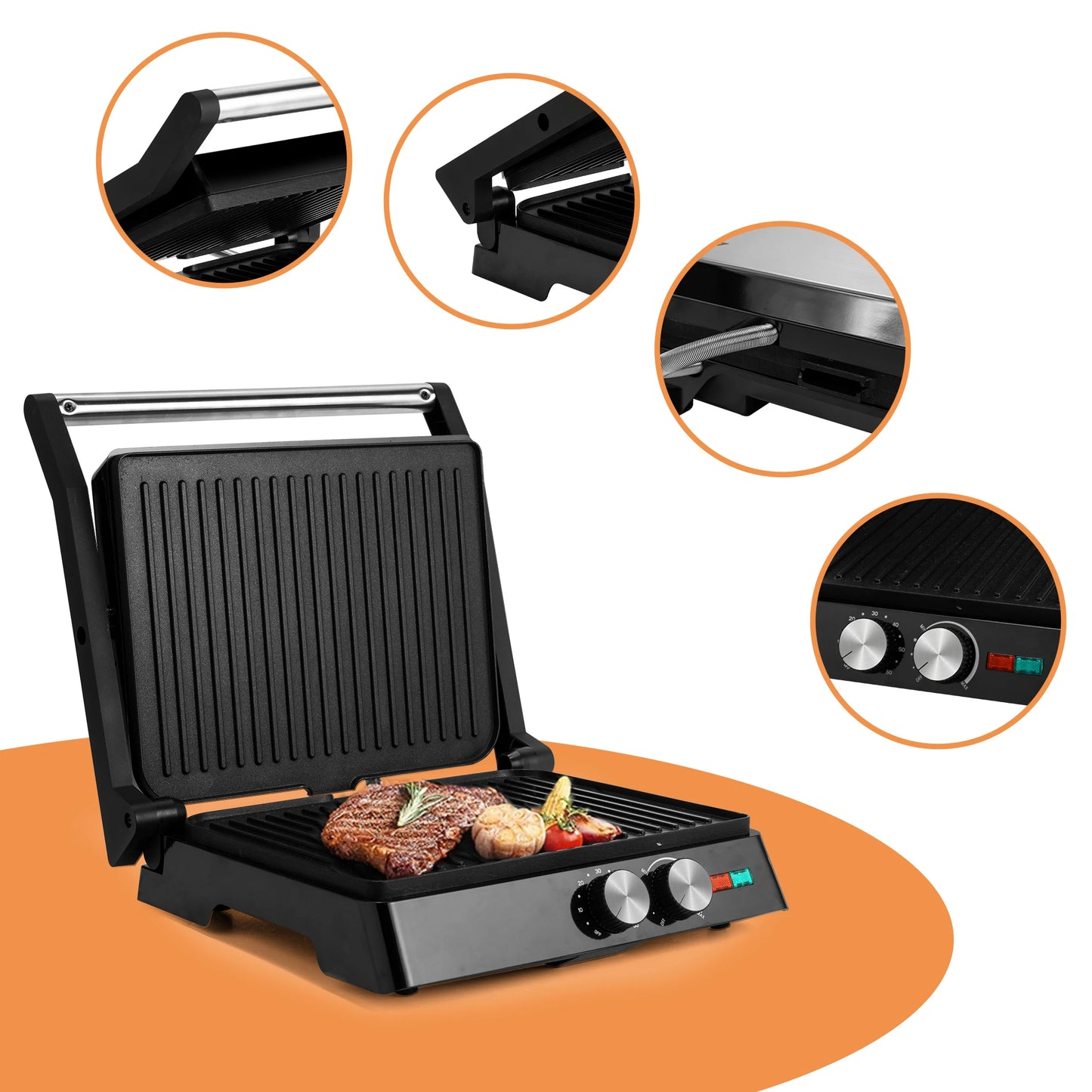 Stainless Steel Electric Non-Stick Sandwich Maker