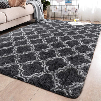Large Shag Non-Slip Indoor Floor Rug for Kids Nursery Girl
