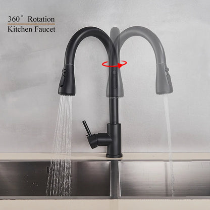 Pull Out Kitchen Faucet Swivel Sprayer mix