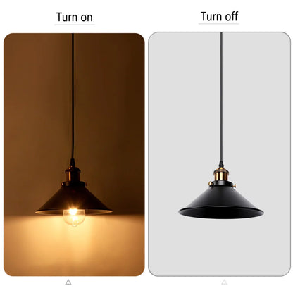 Wrought Iron Little Black Umbrella Hanging Lamp